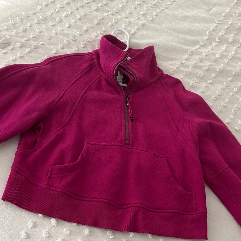 lululemon athletica Magenta Half-Zip Scuba Sweatshirt
